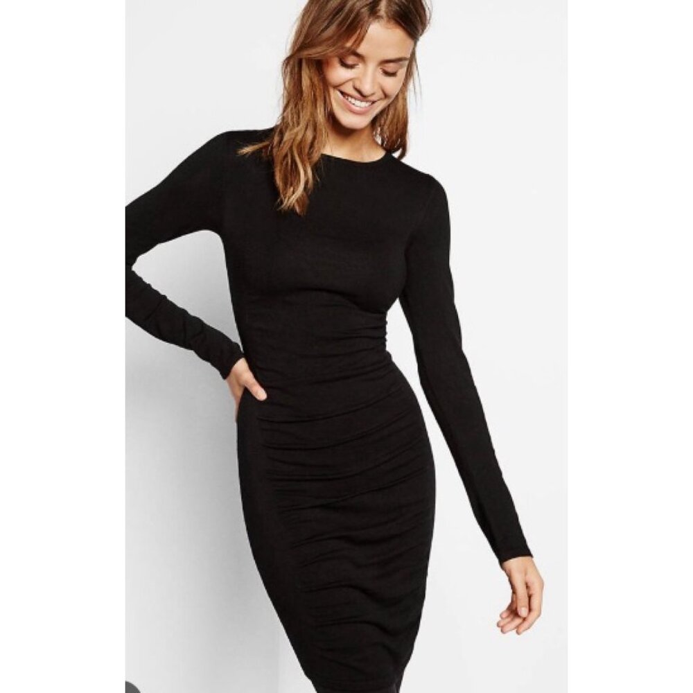 NWT - Express ruched sweater dress
